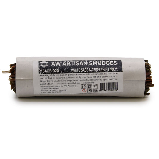 Atado de Hierba - Salvia Blanca y Menta 10cm - Alma Zen