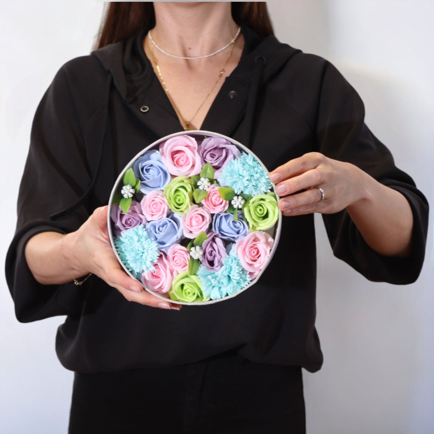 Caja Redonda - Baby Blessings - Azules