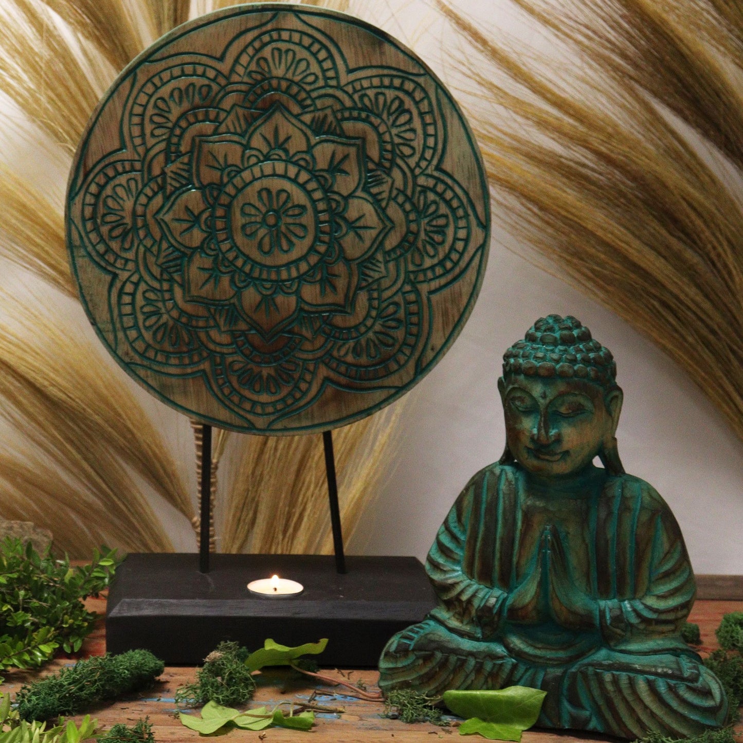 Set Feng Shui Buda - Mandala - Verde