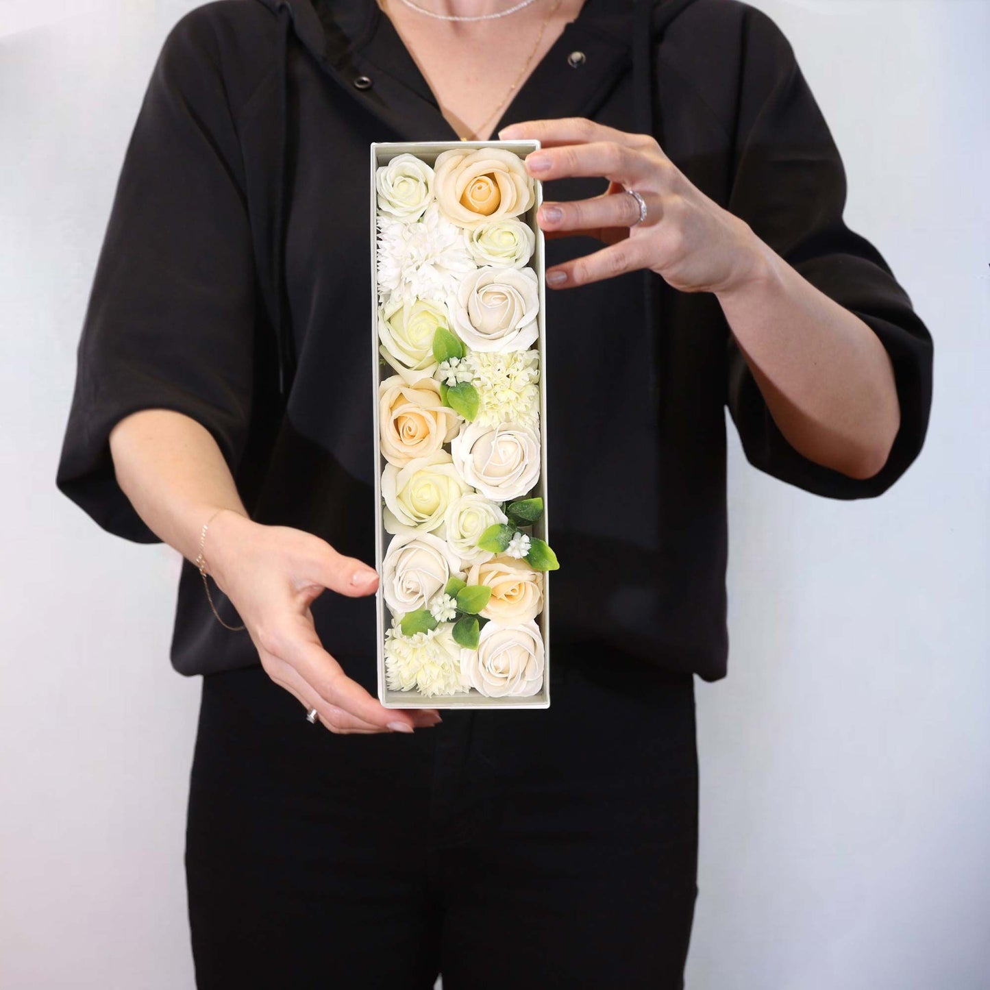 Caja Larga - Bendiciones de Boda - Blanco y Marfil