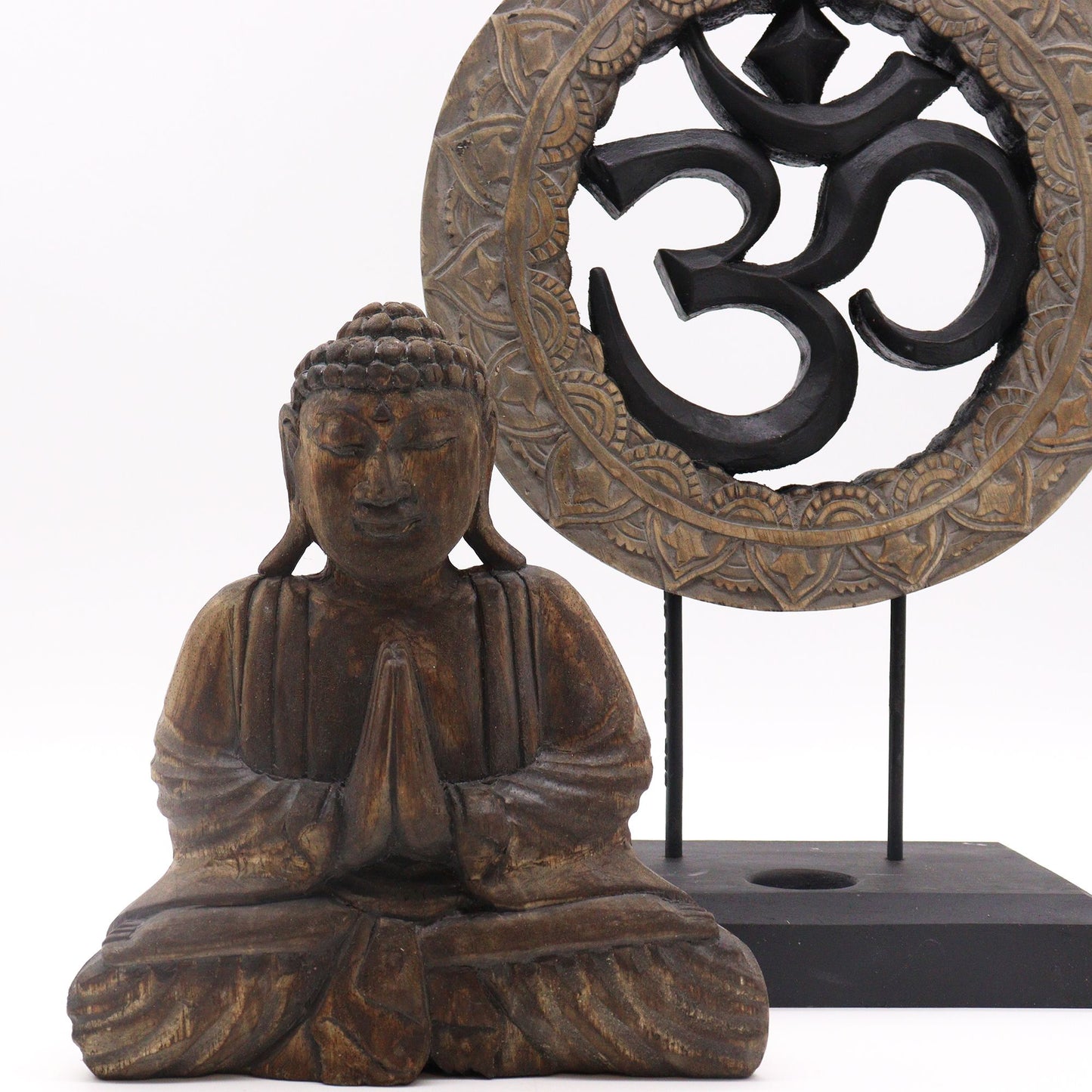 Buddha Feng Shui Set - Om - Gris y Negro