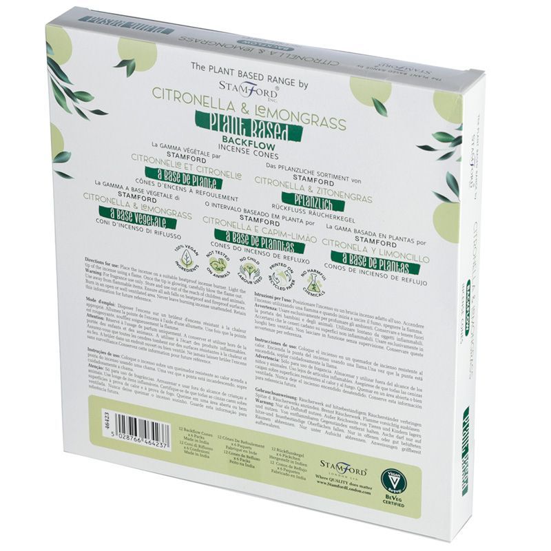 Conos de Incienso de Reflujo a Base de Plantas - Citronela y Hierba de Limón - Alma Zen