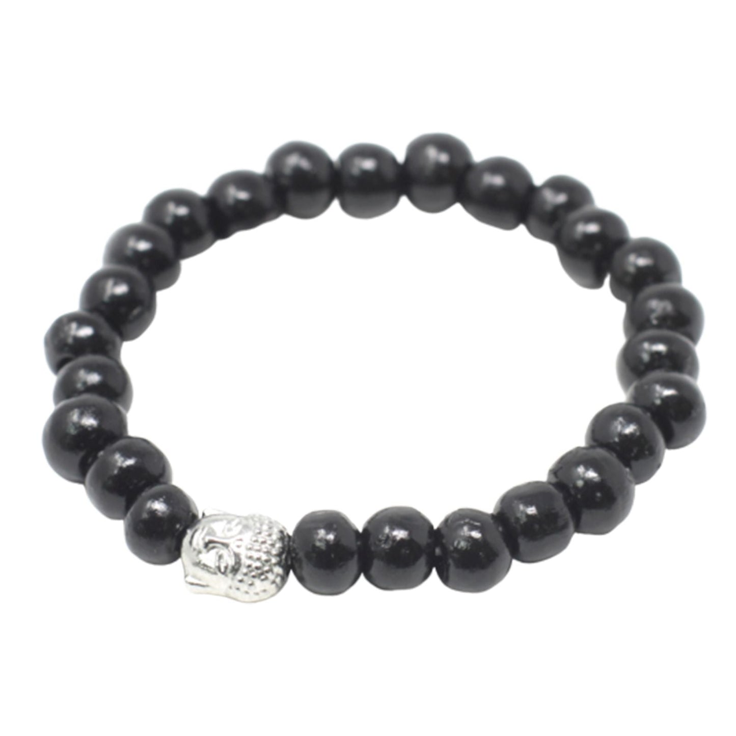 Cuentas de madera oscura y brazalete Buddah - Alma Zen