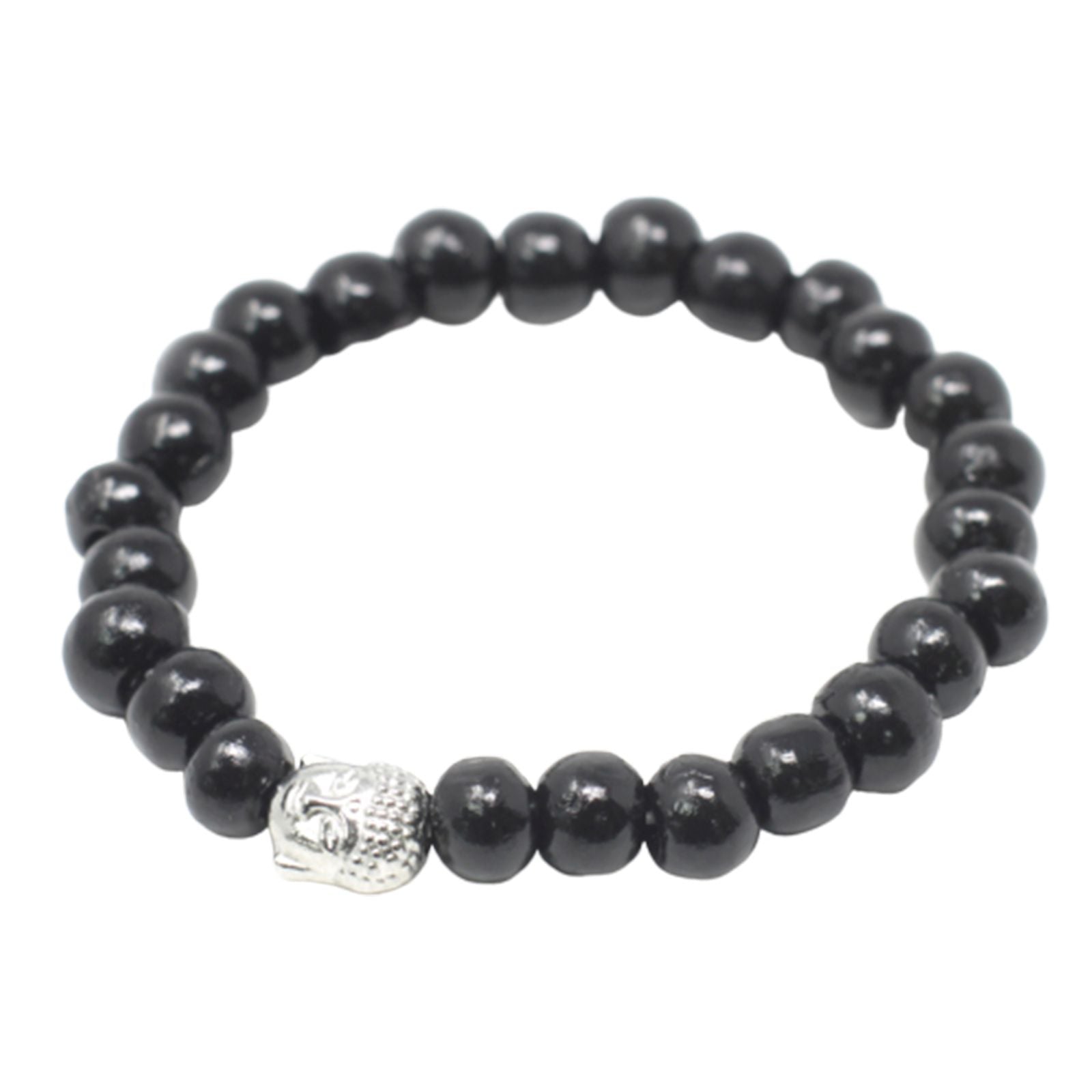 Cuentas de madera oscura y brazalete Buddah - Alma Zen
