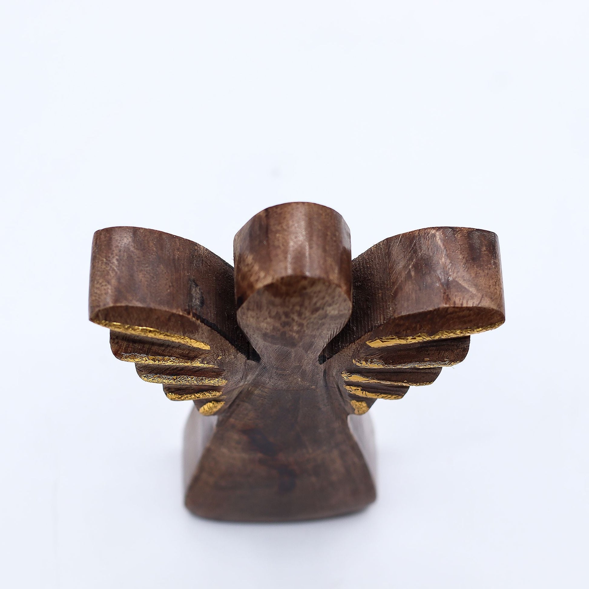 Pequeño ángel de madera de mango - decoración dorada - Alma Zen