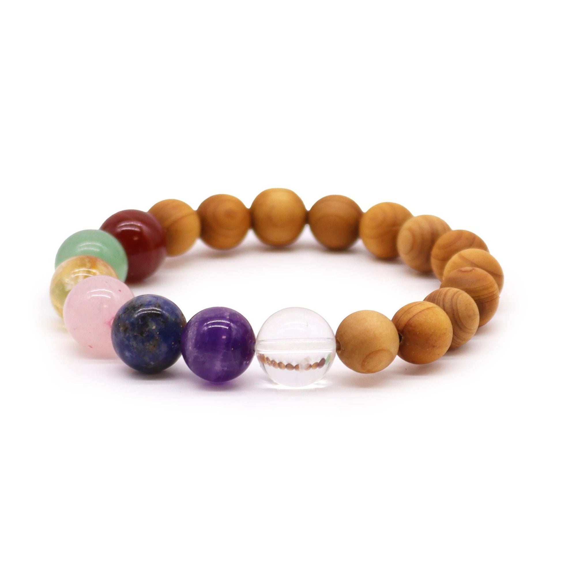 Pulsera de Cedro - 7 chakras - Alma Zen
