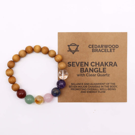 Pulsera de Cedro - 7 chakras - Alma Zen