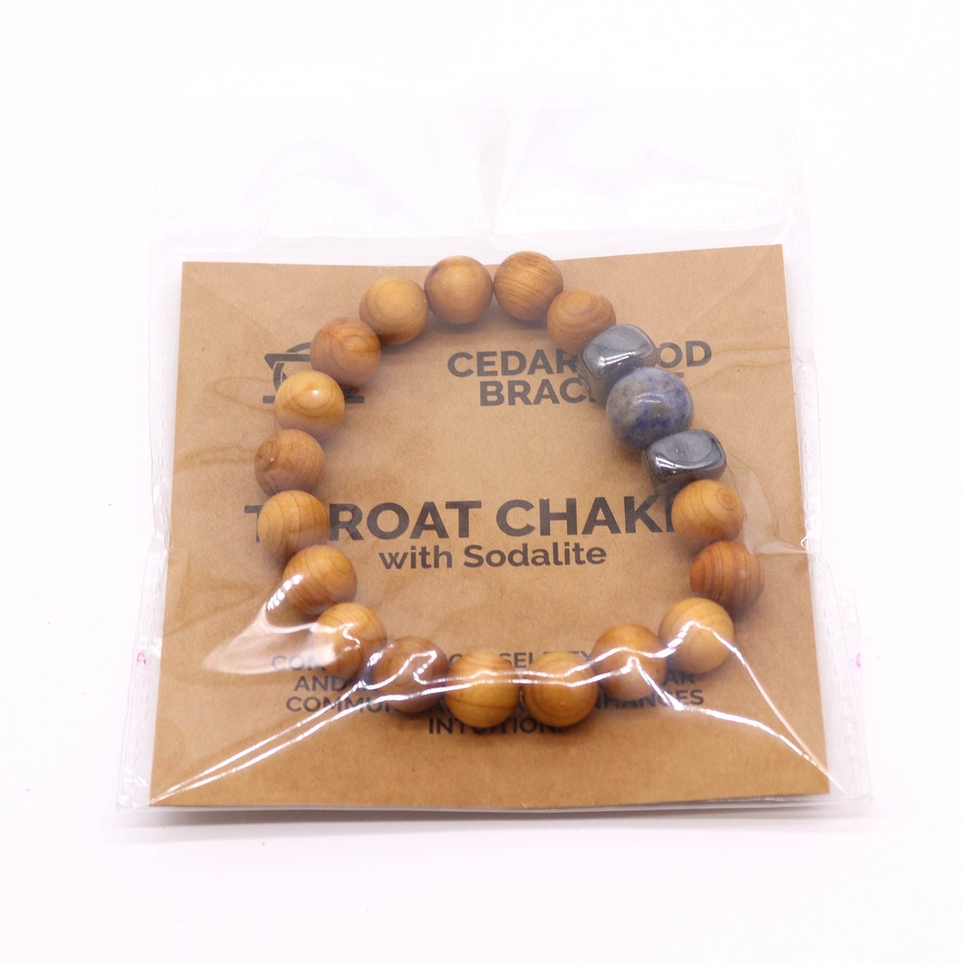 Pulsera de Cedro - Chakra Garganta - Sodalita - Alma Zen